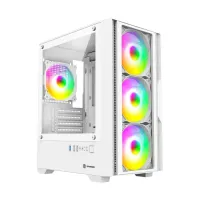 Revenger PHANTOM X Mid Tower White (Tempered Glass Window) Micro-ATX Gaming Desktop Case